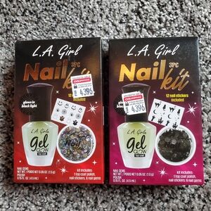 Lot of 2 L.A. Girl 3 Piece Halloween Nail Kit